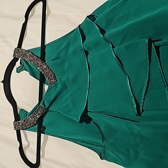 Robert Rodriguez Green Silk Beaded Top 2 - Picture 1 of 12